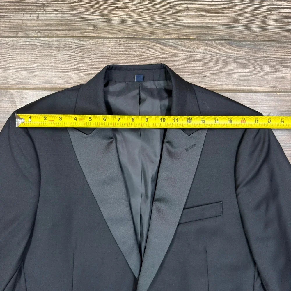 J.Crew Men 40R Thompson Tuxedo Jacket Black Wool Peak Lapel A7235 NEW